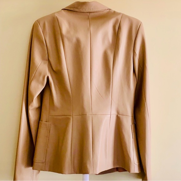 Zara Basic light cream faux leather jacket - Picture 5 of 6